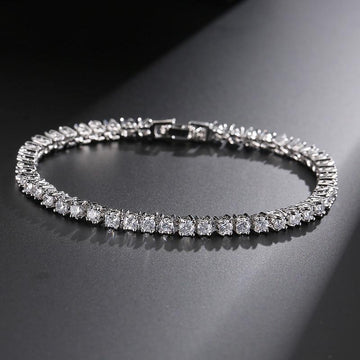 Luxury Gold Silver Color AAA+ Cubic Zirconia 18cm Tennis Bangle Bracelet For Women - The Jewellery Supermarket